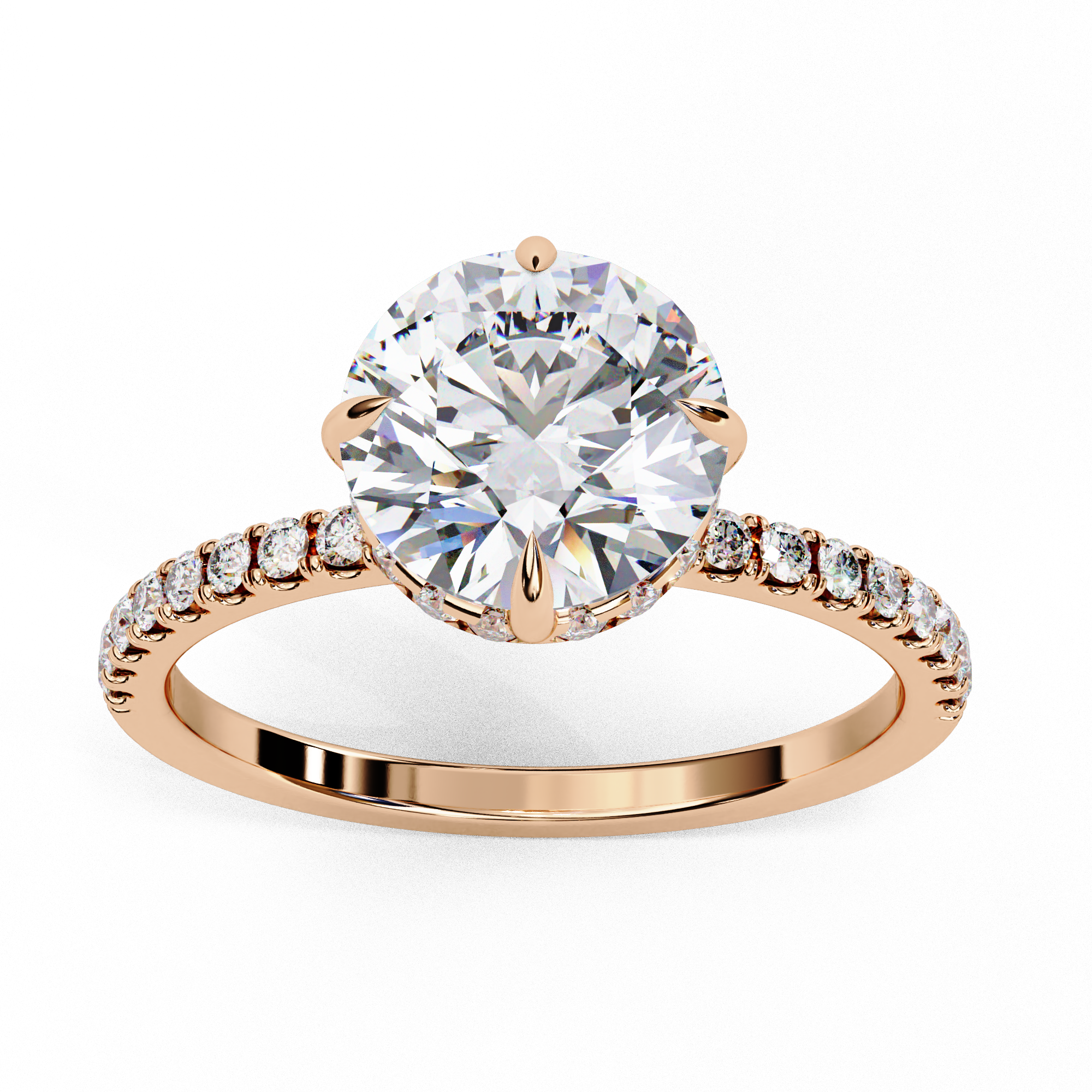 Solitairekart 2.67ct Round Cut Natural Diamond Ring - H Color, VS1 Clarity